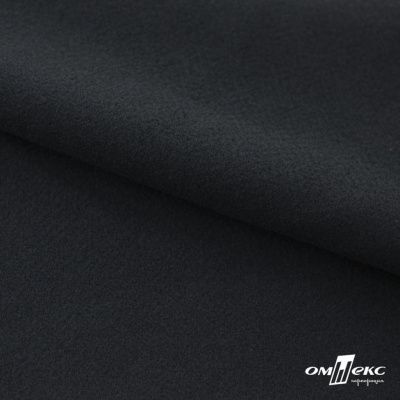 Трикотажное полотно "Капри" 100% полиэстр, 152см, 320 г/м2, чёрный, м - купить в Владикавказе. Цена 374 руб.