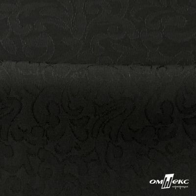 Ткань жаккард королевский, 100% полиэстр 180 г/м 2, шир.150 см, цв-черный - купить в Владикавказе. Цена 296.39 руб.