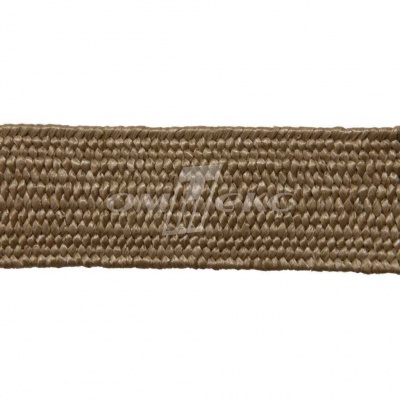 Тесьма отделочная полипропиленовая плетеная эластичная #2, шир. 40мм, цв.- соломенный - купить в Владикавказе. Цена: 50.99 руб.