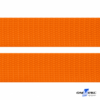 Оранжевый- цв.523 -Текстильная лента-стропа 550 гр/м2 ,100% пэ шир.25 мм (боб.50+/-1 м) - купить в Владикавказе. Цена: 405.80 руб.
