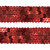 Тесьма с пайетками 3, шир. 20 мм/уп. 25+/-1 м, цвет красный - купить в Владикавказе. Цена: 778.19 руб.