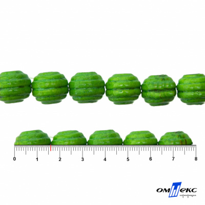 0309-Бусины деревянные "ОмТекс", 16 мм, упак.50+/-3шт, цв.019-зеленый - купить в Владикавказе. Цена: 62.22 руб.