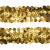 Тесьма с пайетками D16, шир. 30 мм/уп. 25+/-1 м, цвет золото - купить в Владикавказе. Цена: 1 087.39 руб.