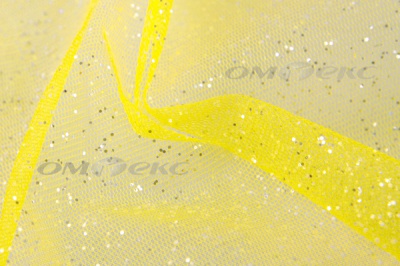 Сетка Глиттер, 40 гр/м2, шир.160см, цвет жёлтый - купить в Владикавказе. Цена 163.01 руб.