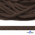 Шнур плетеный d-6 мм, 70% хлопок 30% полиэстер, уп.90+/-1 м, цв.1073-т.коричневый - купить в Владикавказе. Цена: 594 руб.