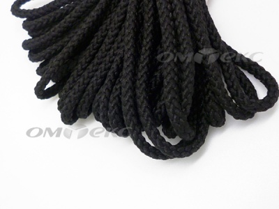 Шнур В-035 4 мм круп.плетение 100 м черный - купить в Владикавказе. Цена: 156.40 руб.