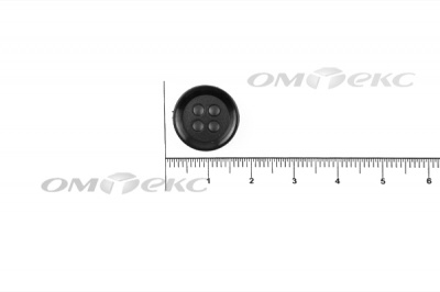 51400/15 мм (4 пр) черные пуговицы - купить в Владикавказе. Цена: 0.67 руб.