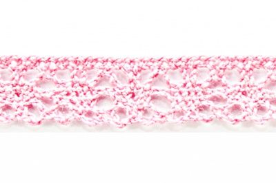 Тесьма кружевная 0621-1607, шир. 15 мм/уп. 20+/-1 м, цвет 096-розовый - купить в Владикавказе. Цена: 302.42 руб.
