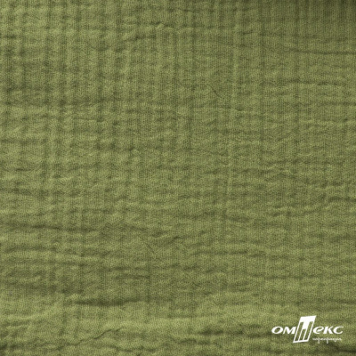 Ткань Муслин, 100% хлопок, 125 гр/м2, шир. 140 см #2307 цв.(55)-олива - купить в Владикавказе. Цена 318.49 руб.