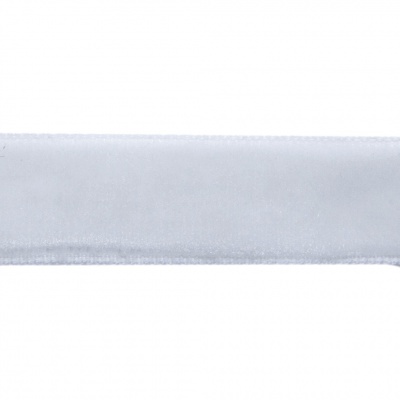 Лента бархатная нейлон, шир.12 мм, (упак. 45,7м), цв.01-белый - купить в Владикавказе. Цена: 457.61 руб.