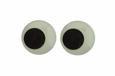 Глазки для игрушек, круглые, с бегающими зрачками, 40 мм/упак.20+/-2 шт, цв. -черно-белые - купить в Владикавказе. Цена: 158.73 руб.