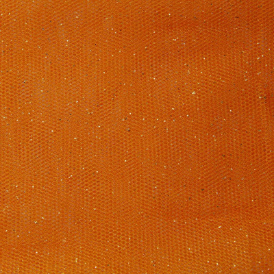 Сетка Глиттер, 24 г/м2, шир.145 см., оранжевый - купить в Владикавказе. Цена 117.24 руб.
