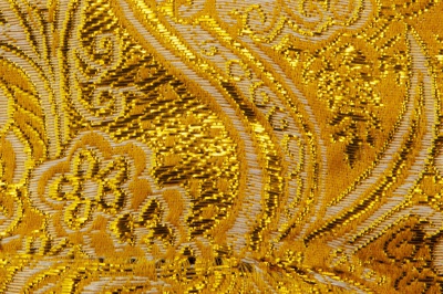 Ткань костюмная жаккард №12, 140 гр/м2, шир.150см, цвет жёлтый - купить в Владикавказе. Цена 383.29 руб.