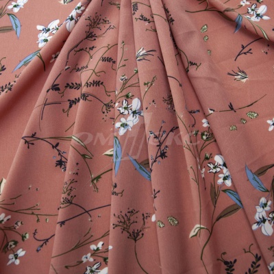 Плательная ткань "Фламенко" 2.1, 80 гр/м2, шир.150 см, принт растительный - купить в Владикавказе. Цена 311.05 руб.