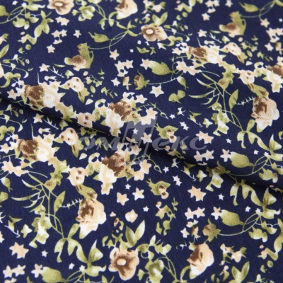 Плательная ткань "Фламенко" 1.1, 80 гр/м2, шир.150 см, принт растительный - купить в Владикавказе. Цена 241.49 руб.