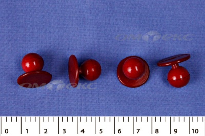 Пуговица поварская "Пукля", 10 мм, цвет красный - купить в Владикавказе. Цена: 2.28 руб.
