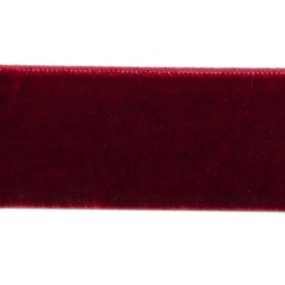 Лента бархатная нейлон, шир.25 мм, (упак. 45,7м), цв.240-бордо - купить в Владикавказе. Цена: 800.84 руб.