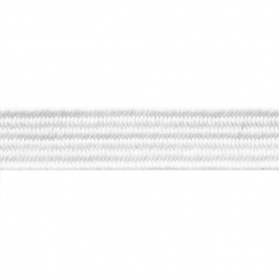Резиновые нити с текстильным покрытием, шир. 6 мм (182 м/уп), цв.-белый - купить в Владикавказе. Цена: 705.59 руб.