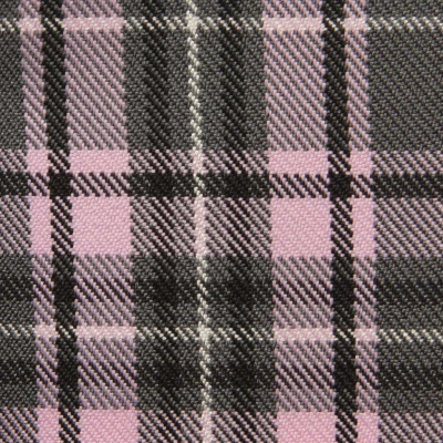 Ткань костюмная клетка 25577 2014, 230 гр/м2, шир.150см, цвет серый/роз/ч/бел - купить в Владикавказе. Цена 539.74 руб.