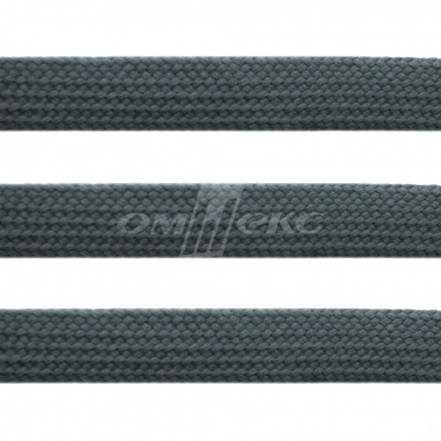 Шнур плетеный (плоский) d-12 мм, (уп.90+/-1м), 100% полиэстер, цв.272 - серый - купить в Владикавказе. Цена: 8.62 руб.
