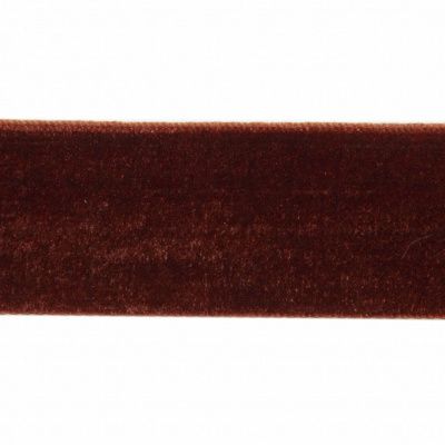 Лента бархатная нейлон, шир.25 мм, (упак. 45,7м), цв.120-шоколад - купить в Владикавказе. Цена: 981.09 руб.