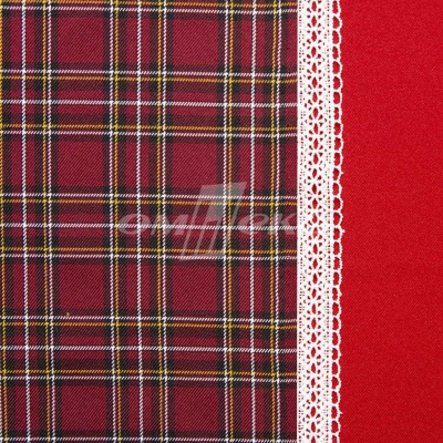 Ткань костюмная клетка 24379 2012, 230 гр/м2, шир.150см, цвет бордовый/бел/жел - купить в Владикавказе. Цена 539.74 руб.