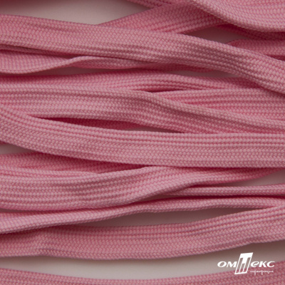Шнур плетеный (плоский) d-12 мм, (уп.90+/-1м), 100% полиэстер, цв.256 - розовый - купить в Владикавказе. Цена: 8.62 руб.
