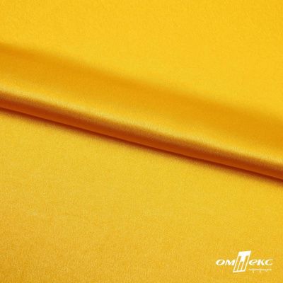 Поли креп-сатин 13-0859, 125 (+/-5) гр/м2, шир.150см, цвет жёлтый - купить в Владикавказе. Цена 155.57 руб.