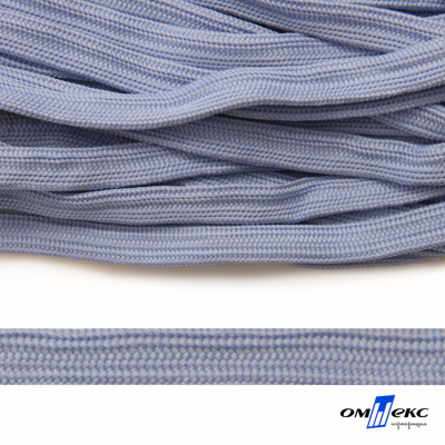 Шнур плетеный (плоский) d-12 мм, (уп.90+/-1м), 100% полиэстер, цв.259 - голубой - купить в Владикавказе. Цена: 8.62 руб.