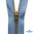 Молнии джинсовые металл т-5, 18 см латунь (YG), цв.-деним (231) - купить в Владикавказе. Цена: 22.80 руб.