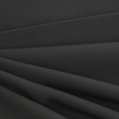Костюмная ткань "Элис", 200 гр/м2, шир.150см, цвет чёрный - купить в Владикавказе. Цена 306.20 руб.