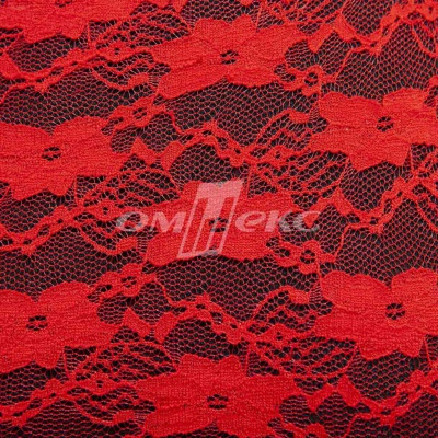 Кружевное полотно стрейч 15A61/RED, 100 гр/м2, шир.150см - купить в Владикавказе. Цена 1 580.95 руб.