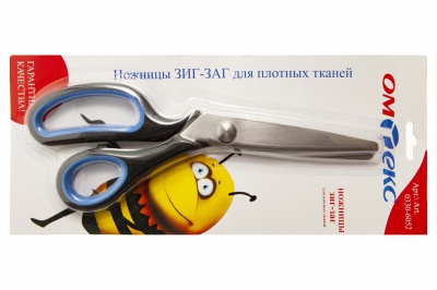 Ножницы арт.0330-6052 "ЗИГ-ЗАГ" 5 мм, для плотных тканей , 9"/ 229 мм - купить в Владикавказе. Цена: 733.08 руб.