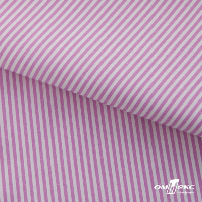 Ткань сорочечная Полоска Кенди, 115 г/м2, 58% пэ,42% хл, шир.150 см, цв.1-розовый, (арт.110) - купить в Владикавказе. Цена 306.69 руб.