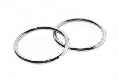 Кольцо металлическое №40 мм, цв.-никель - купить в Владикавказе. Цена: 4.45 руб.