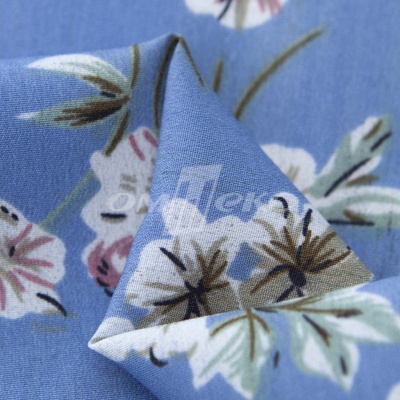 Плательная ткань "Фламенко" 12.1, 80 гр/м2, шир.150 см, принт растительный - купить в Владикавказе. Цена 241.49 руб.
