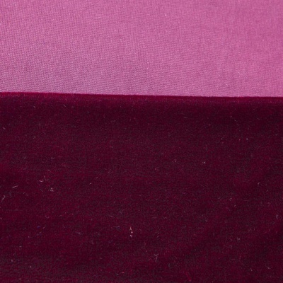 Бархат стрейч №2, 240 гр/м2, шир.160 см, (2,6 м/кг), цвет бордо - купить в Владикавказе. Цена 740.88 руб.