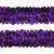 Тесьма с пайетками 12, шир. 30 мм/уп. 25+/-1 м, цвет фиолет - купить в Владикавказе. Цена: 1 098.48 руб.