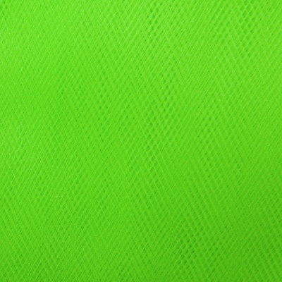 Фатин матовый 16-142, 12 гр/м2, шир.300см, цвет неон.зелёный - купить в Владикавказе. Цена 100.92 руб.