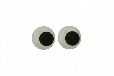 Глазки для игрушек, круглые, с бегающими зрачками, 8 мм/упак.100+/-2 шт, цв. -черно-белые - купить в Владикавказе. Цена: 28.86 руб.