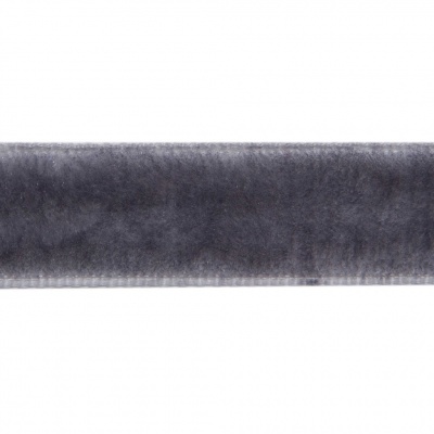 Лента бархатная нейлон, шир.12 мм, (упак. 45,7м), цв.189-т.серый - купить в Владикавказе. Цена: 457.61 руб.