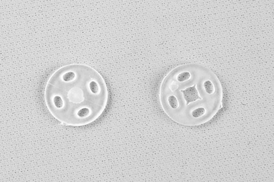 Кнопки пришивные пластиковые 10 мм, блистер 24шт, цв.-прозрачные - купить в Владикавказе. Цена: 48.41 руб.