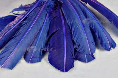 Декоративный Пучок из перьев, перо 23см/синий - купить в Владикавказе. Цена: 12.34 руб.