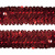 Тесьма с пайетками 3, шир. 30 мм/уп. 25+/-1 м, цвет красный - купить в Владикавказе. Цена: 1 087.39 руб.