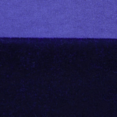 Бархат стрейч №14, 240 гр/м2, шир.160 см, (2,6 м/кг), цвет т.синий - купить в Владикавказе. Цена 748.44 руб.