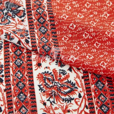 Плательная ткань "Фламенко" 24.1, 80 гр/м2, шир.150 см, принт этнический - купить в Владикавказе. Цена 241.49 руб.